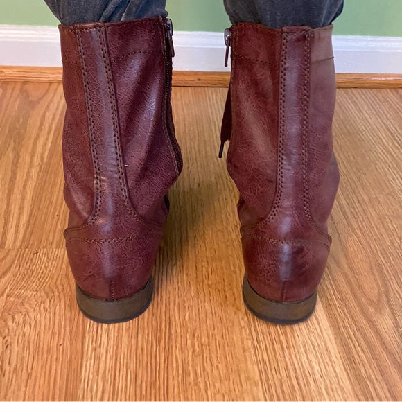 Maroon Combat Boots - Picture 9 of 9